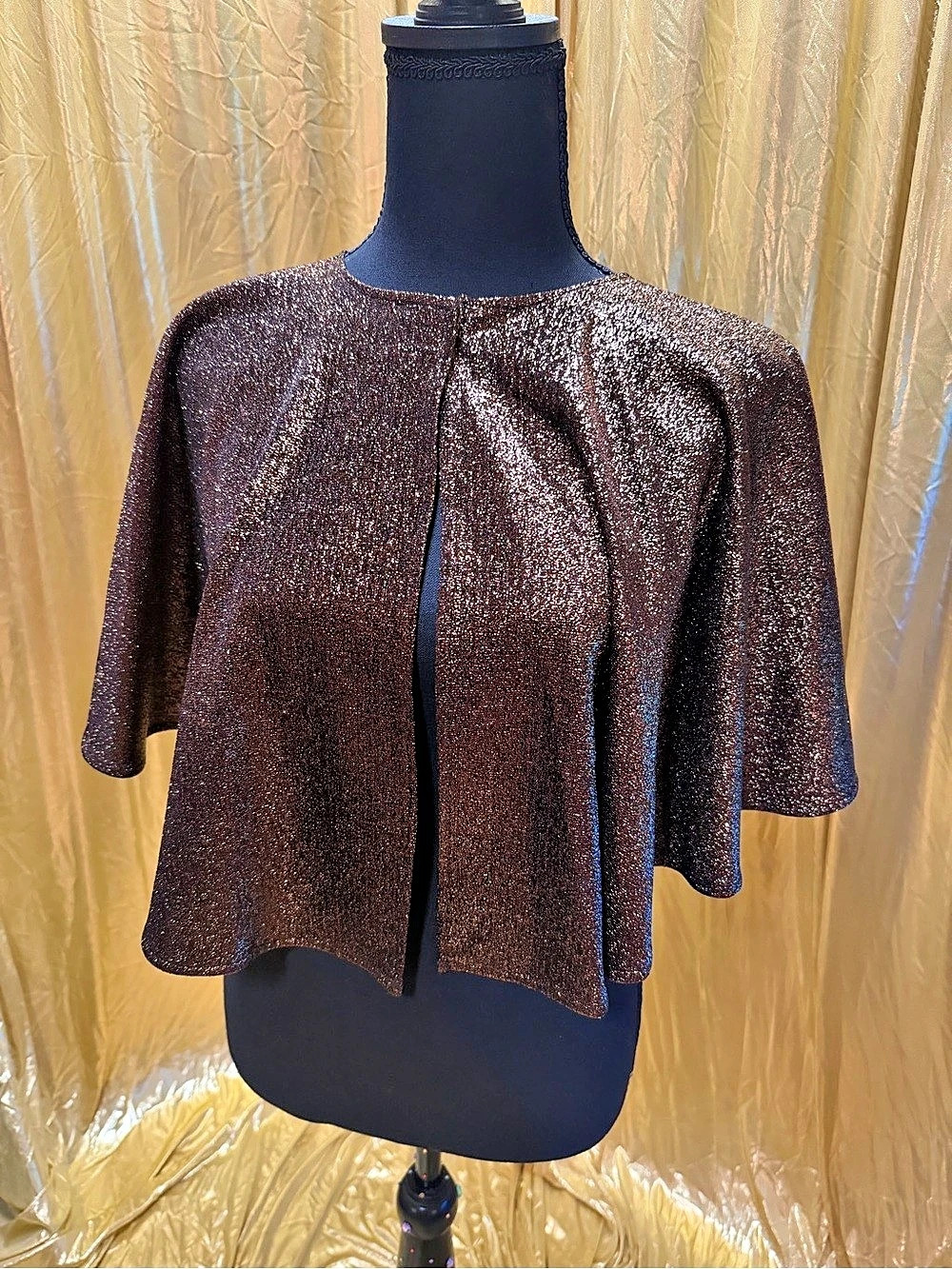 Disney Studios Costume Dept Metallic Copper Cape One-size Velcro enclosure